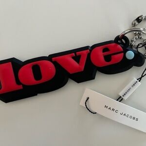 MARC JACOBS chunky silicone LOVE keyring BAG CHARM